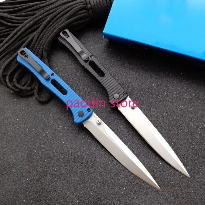 Нож-бабочка BM 417 BM417 складной нож для мытья камня + сатин лезвие 440C охотничий