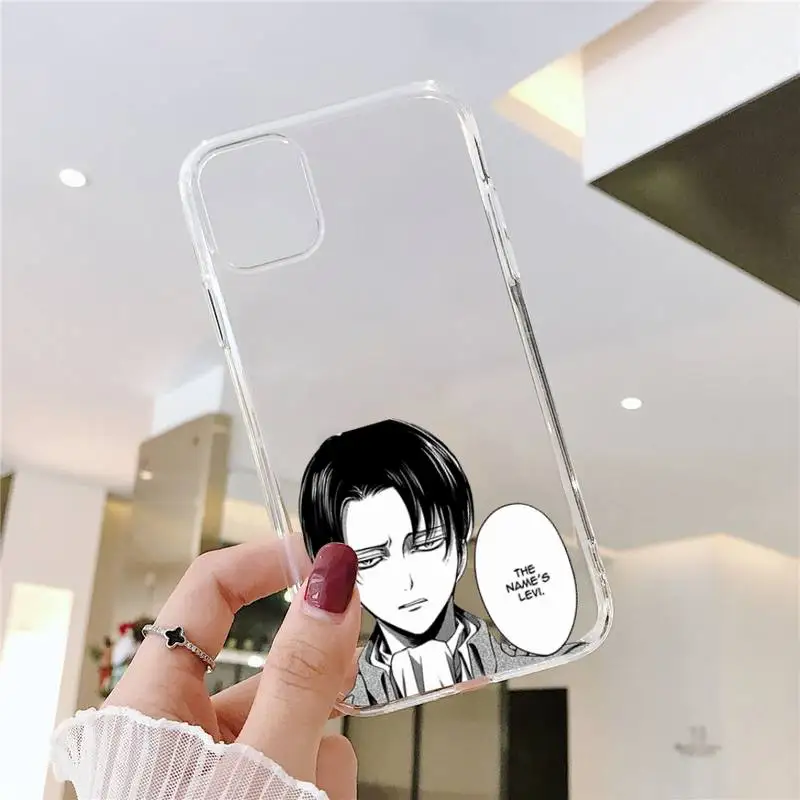 

Anime Attack on Titan Phone Case Transparent for iPhone 11 12 mini pro XS MAX 8 7 6 6S Plus X 5S SE 2020 XR