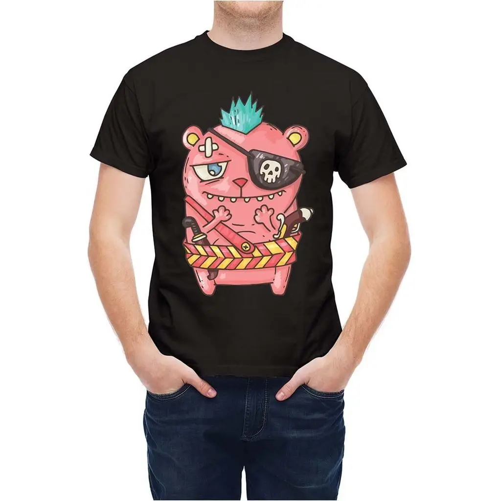 Футболка с мультипликационным персонажем пиратского существа Мужская футболка