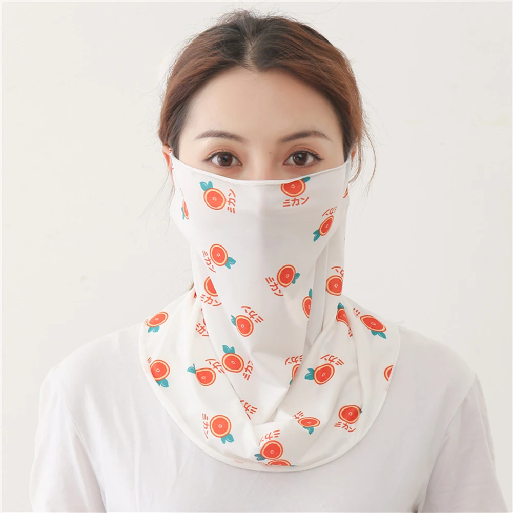 Женская бандана-шарф летняя маска для лица с защитой от пыли и УФ-лучей езды на