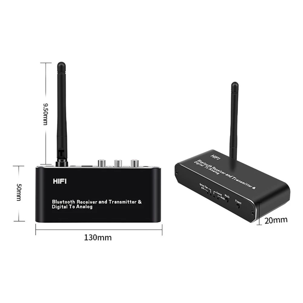 

Bluetooth-Compatible 5.0 Digital Fiber Coaxial Bluetooth Audio Transmitter Receiver Music Adapter with DAC