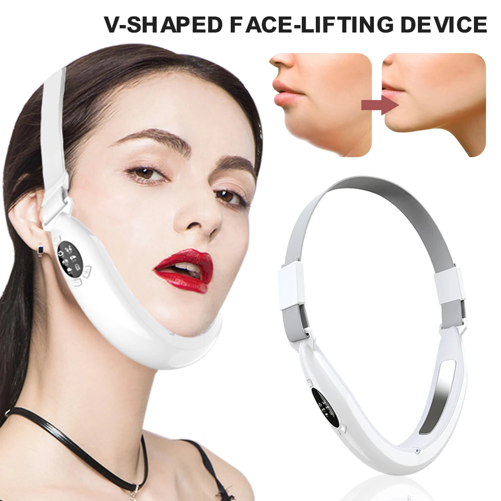

Electric V-Face Shaping Massager Facial Lifting Belt with Red Blue Ray Double Chin Reducer for Lifting and Tightening Skin Care