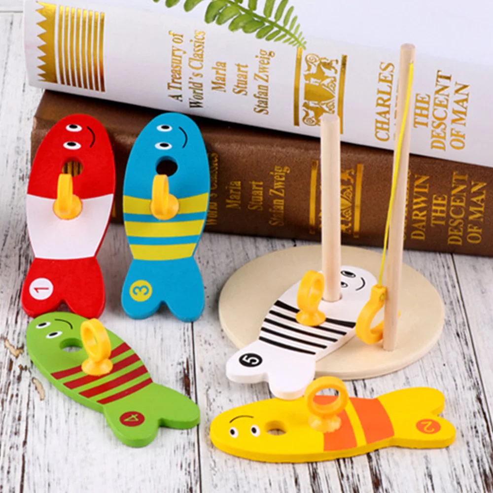 Деревянные цифровые рыболовные игры игрушки для рыбалки экологически чистые