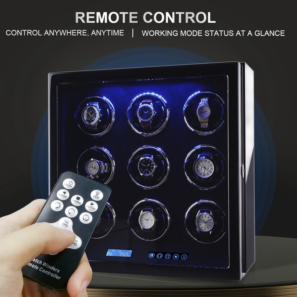 Автоматическое устройство для намотки часов XTELARY со светодиодный Ной подсветкой