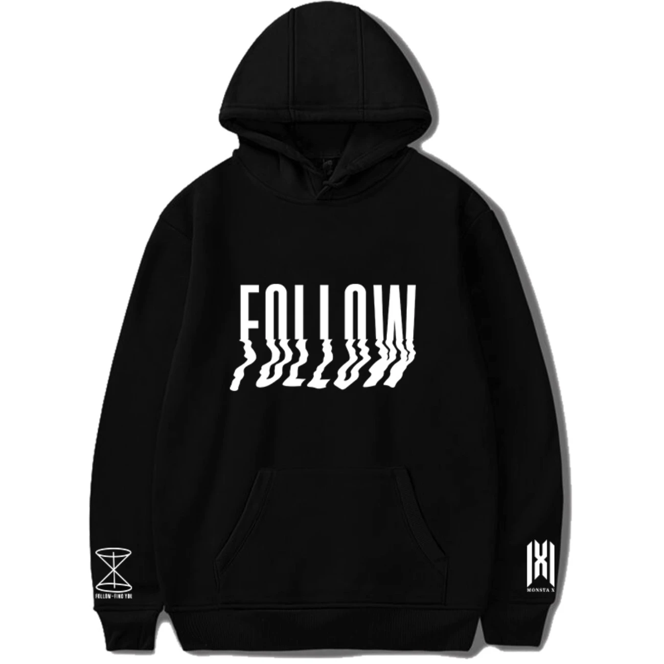 KPOP монста х Толстовка мини альбома Follow Мужская и женская одежда свободная куртка