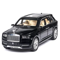 124 20cm rolls royce cullinan alloy car model large size simulation metal off road vehicle suv model with light sound pull back