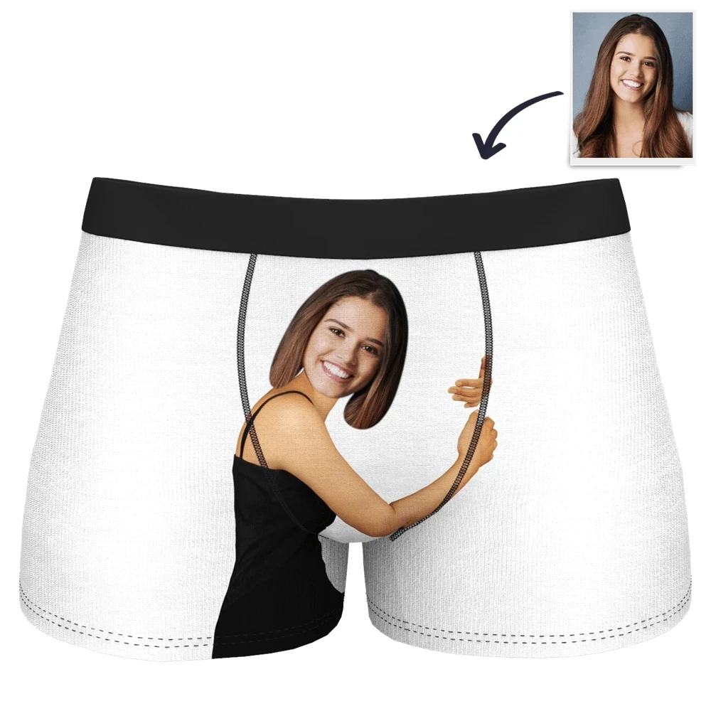 Custom Man Boxers Personalised Underwear Photo To Your Boyfriend Image Slogan | Мужская одежда