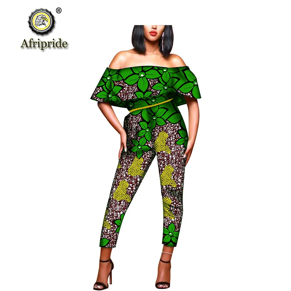 2019 женский комбинезон Африканский осенний принт Анкары Дашики базин богатый для