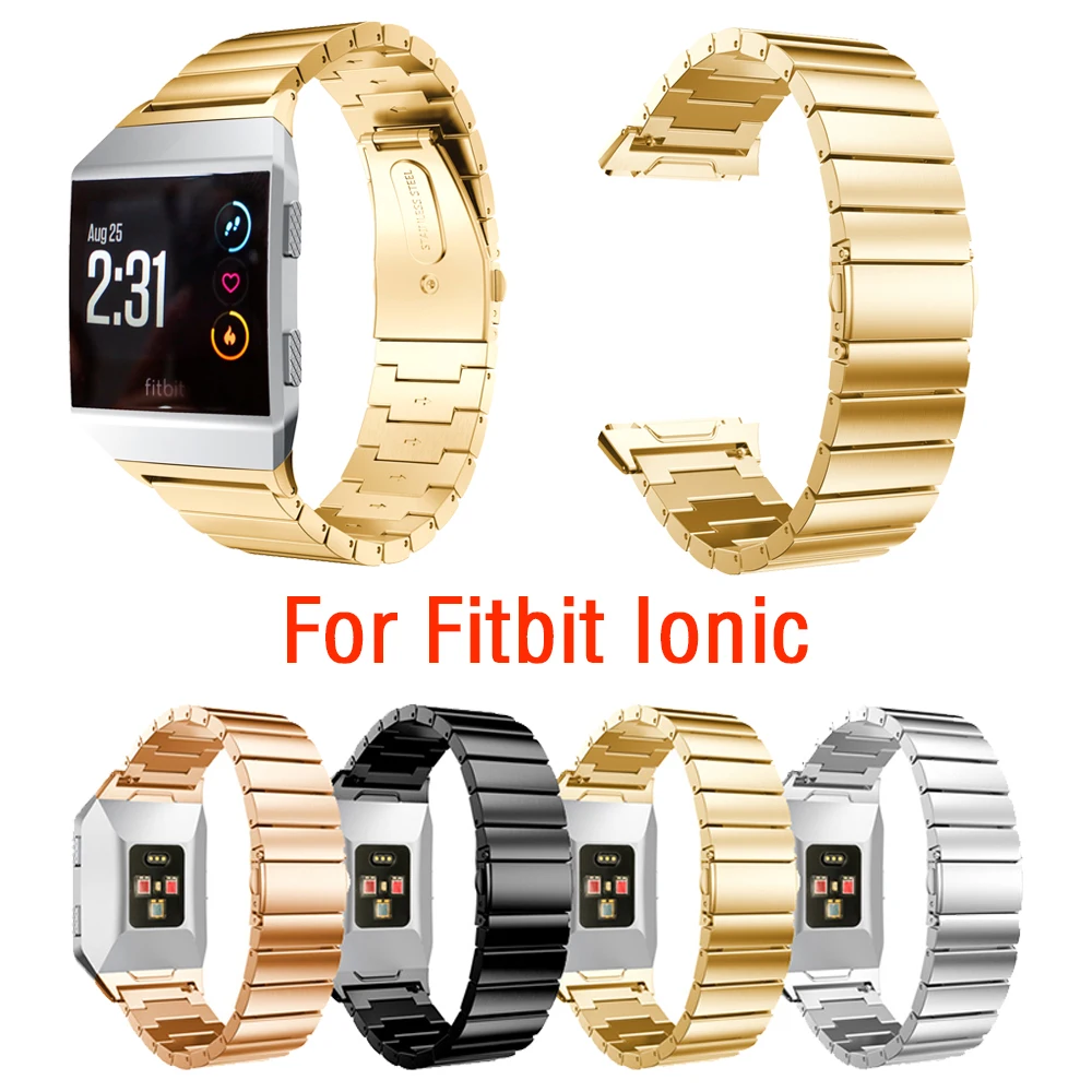 2020 металлические ремешки для Fitbit Ionic Band смарт-часы из прочной нержавеющей стали