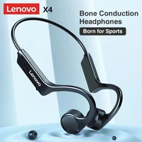 lenovo x4 2021 new designed bone conduction bluetooth compatible earphone sport running waterproof wireless bluetooth headphone