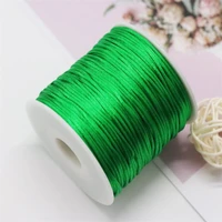 1mm emerald green nylon chinese satin silk knot cord rattail thread necklace macrame string jewelry findings beading rope 233