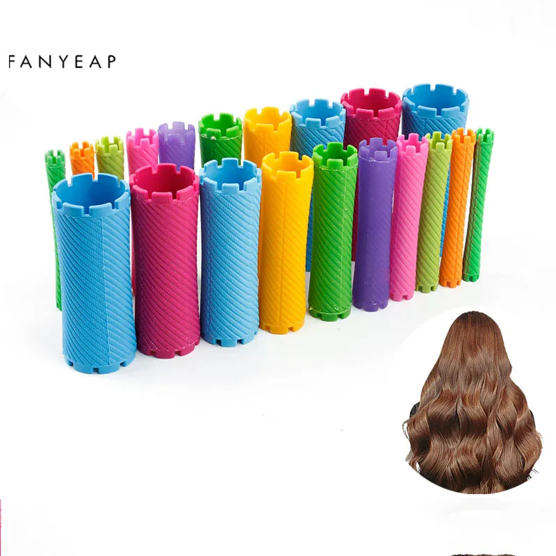 Холодная завивка бигуди пластиковые полые стержни Flexi парикмахерские