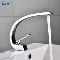 ula basin faucet black chrome bathroom fixture washbasin water mixer tap hot cold water mixer tap crane waterfall sink faucet