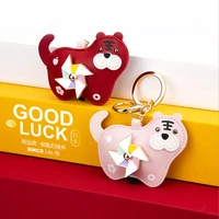 tiger pendant keychain windmill car key ring decompression toy chinese style hot 3d new year gifts