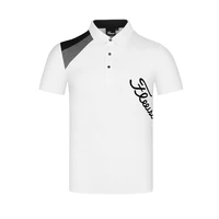 2021 new golf short sleeve color matching mens quick dry breathable polo shirt slim top in spring and summer