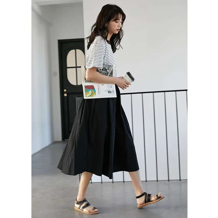 2020 юбка в складку с регулируемой степенью натяжения на талии длинная половину