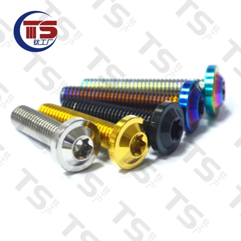 TS Titanium Bolt M8X15/20/25/30/35/40/45mm Torx Head Ti Screw for Motorcycle V Brake Forks Parts Fastene（1pc） | Обустройство дома