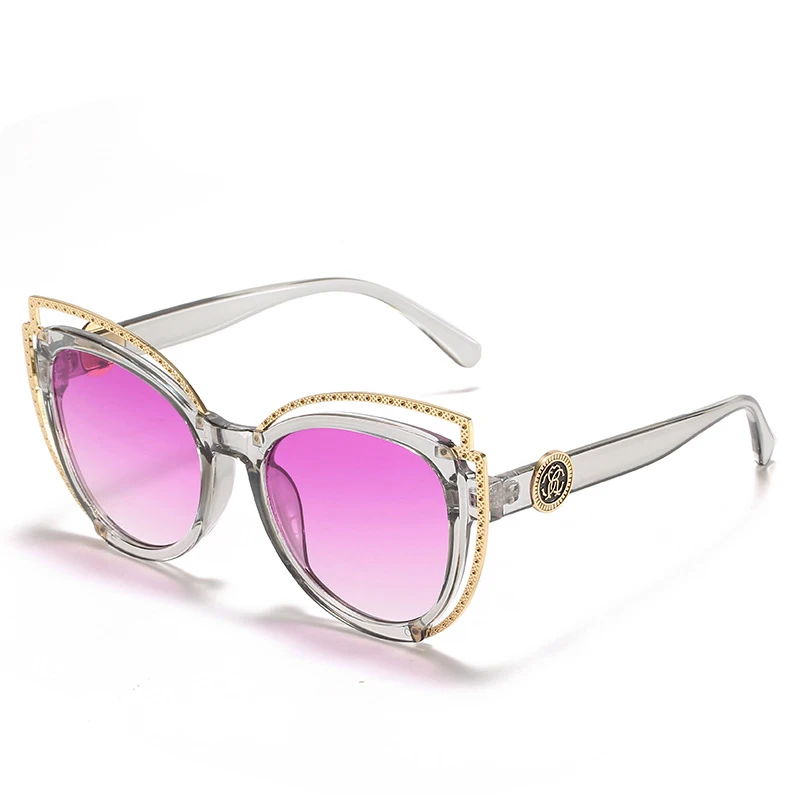 Очки солнцезащитные женские кошачий глаз модные роскошные брендовые