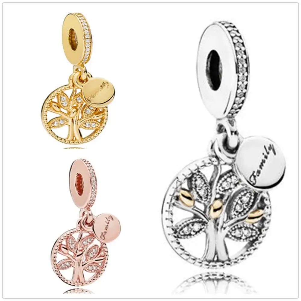 Бусины-шармы из серебра 925 пробы для браслетов Pendant