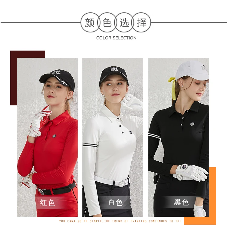Blktee Гольф Женская рубашка для гольфа с длинными рукавами elatic рубашка BG-19068 женская одежда