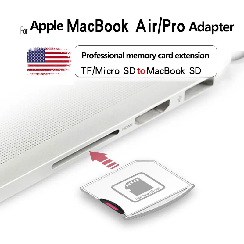 Адаптер Ingelon microSD для SD невидимый накопитель ниндзя Macbook Air 13 &quotи MacBook Pro 15&quot Retina Nifty