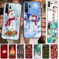 merry christmas black soft cover the pooh for huawei nova 8 7 6 se 5t 7i 5i 5z 5 4 4e 3 3i 3e 2i pro phone case cases