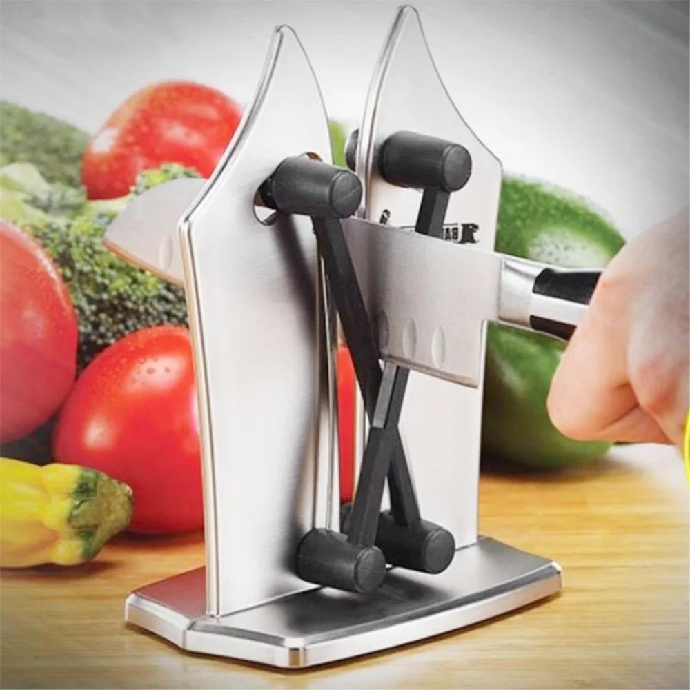 

Professional Edge Knife Sharpener Tungsten Steel Automatically Adjust The Blade Angle Kitchen Sharpening Tool with Non-slip Base