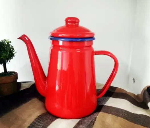 1.1L Enamel Coffee Pot Hand Tea Kettle Induction Cooker Gas Stove Universal | Дом и сад