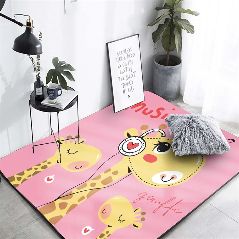 Мультяшный Единорог фламинго лиса ковер декор для детской комнаты игровой