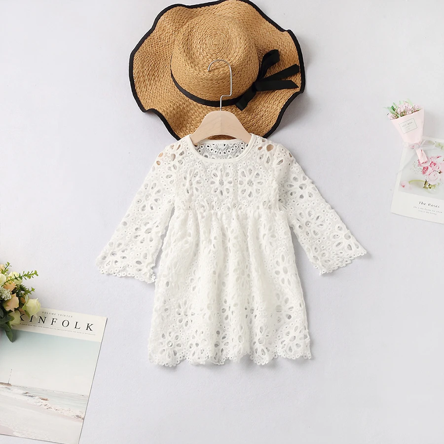Fashion Family Matching Clothes Mother Daughter Dresses Women Floral Lace Baby Girl Mini Mom Party | Мать и ребенок