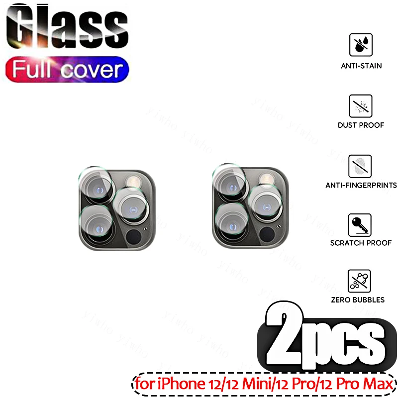 

2PCS Lens Protector for iPhone 12 Pro Max Tempered Glass Film for Apple 13 12 Mini 11 Pro Xs Max SE 7 8 Plus Camera Protective
