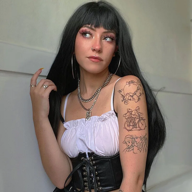 Уличная одежда Готический Темный укороченный топ из искусственной кожи Женский