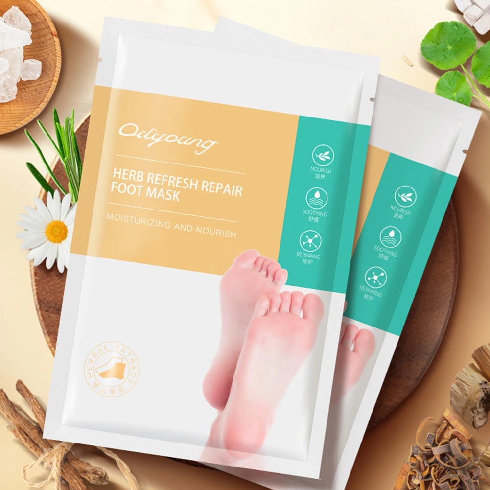 

Травяная маска для ног пилинг для ног маска для ног скраб отшелушивающие носки для педикюра против трещин пятки удаление кожи ног патч