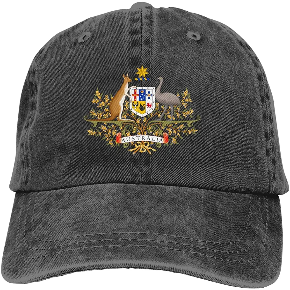 Denim Cap Australia Badge Kangaroo Ostrich Flag Dad Baseball Caps Adjustable Classic Sports for Men Women Hat | Аксессуары для
