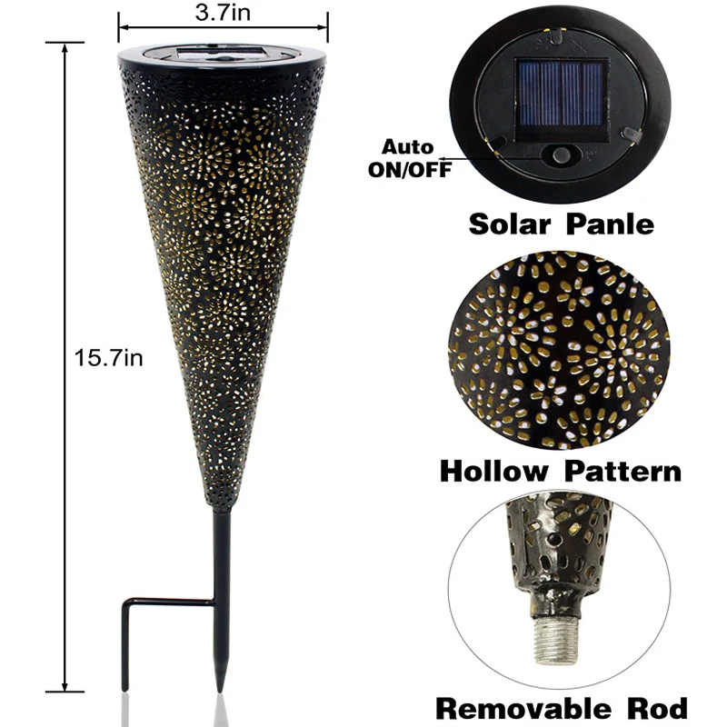 

2PCS LED Solar Lawn Light Hollow Solar Light Outdoor Waterproof Solar Buried Lamp Villa Garden Decor Street Lighting Solar Lamp