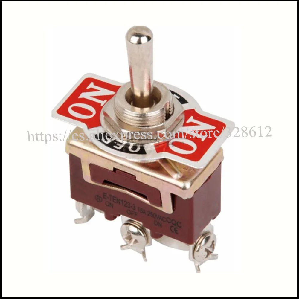 

E-TEN-123-3 ВКЛ-ВЫКЛ переключатель с самоблокировкой медные винтовые ножки размер отверстия 12 мм 3 фута 2 передачи 15A250VAC кнопка