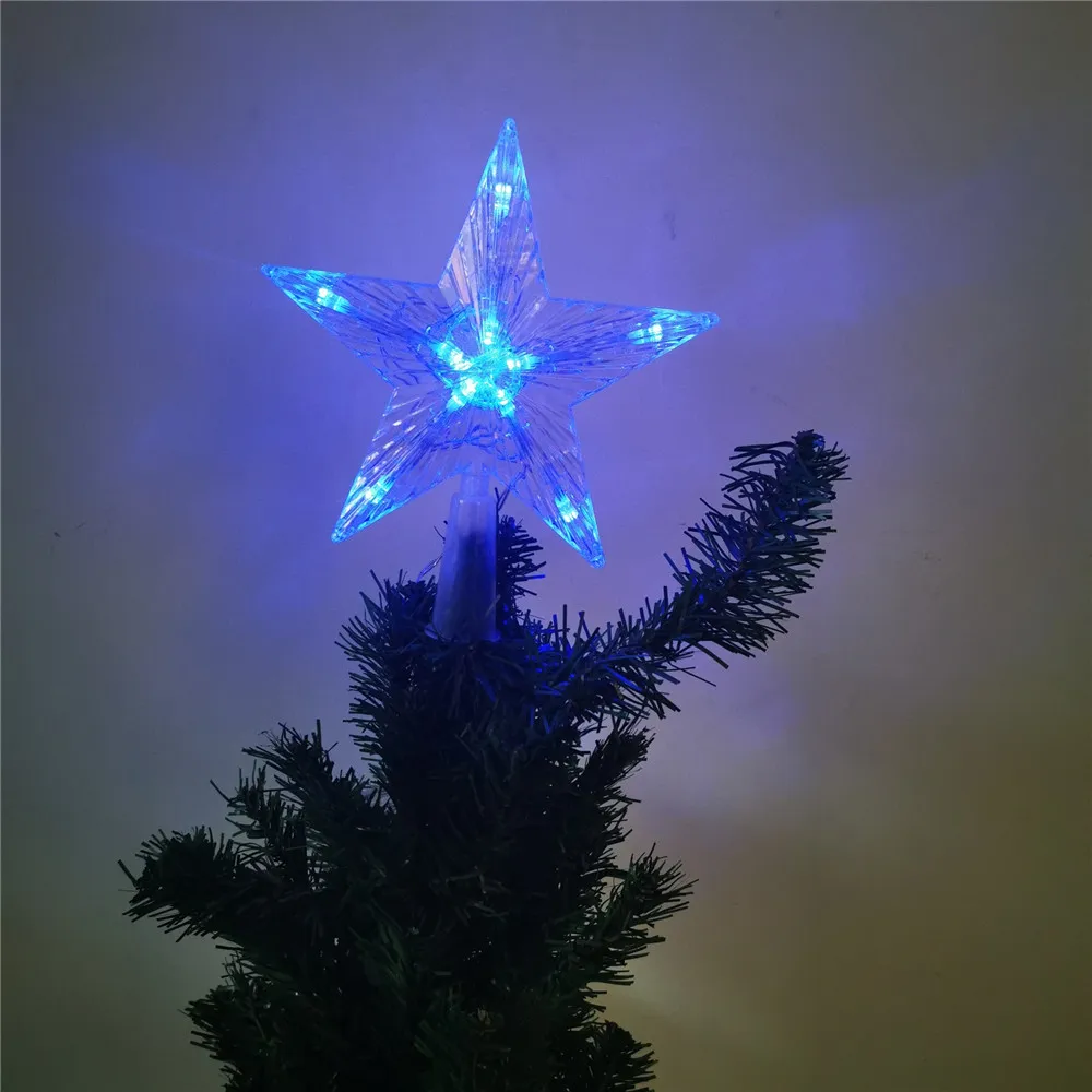 

30leds 10leds Christmas Tree Top LED Star Light Five-Pointed Lamp for Home Party Xmas New Year Wedding Fairy Desktop Gift Decor