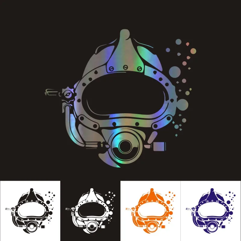 

Reflective Scuba Diver Diving Mask Car Stickers And Decal Funny Bumper Window Motorcycle Cover Scratches Accessories PVC