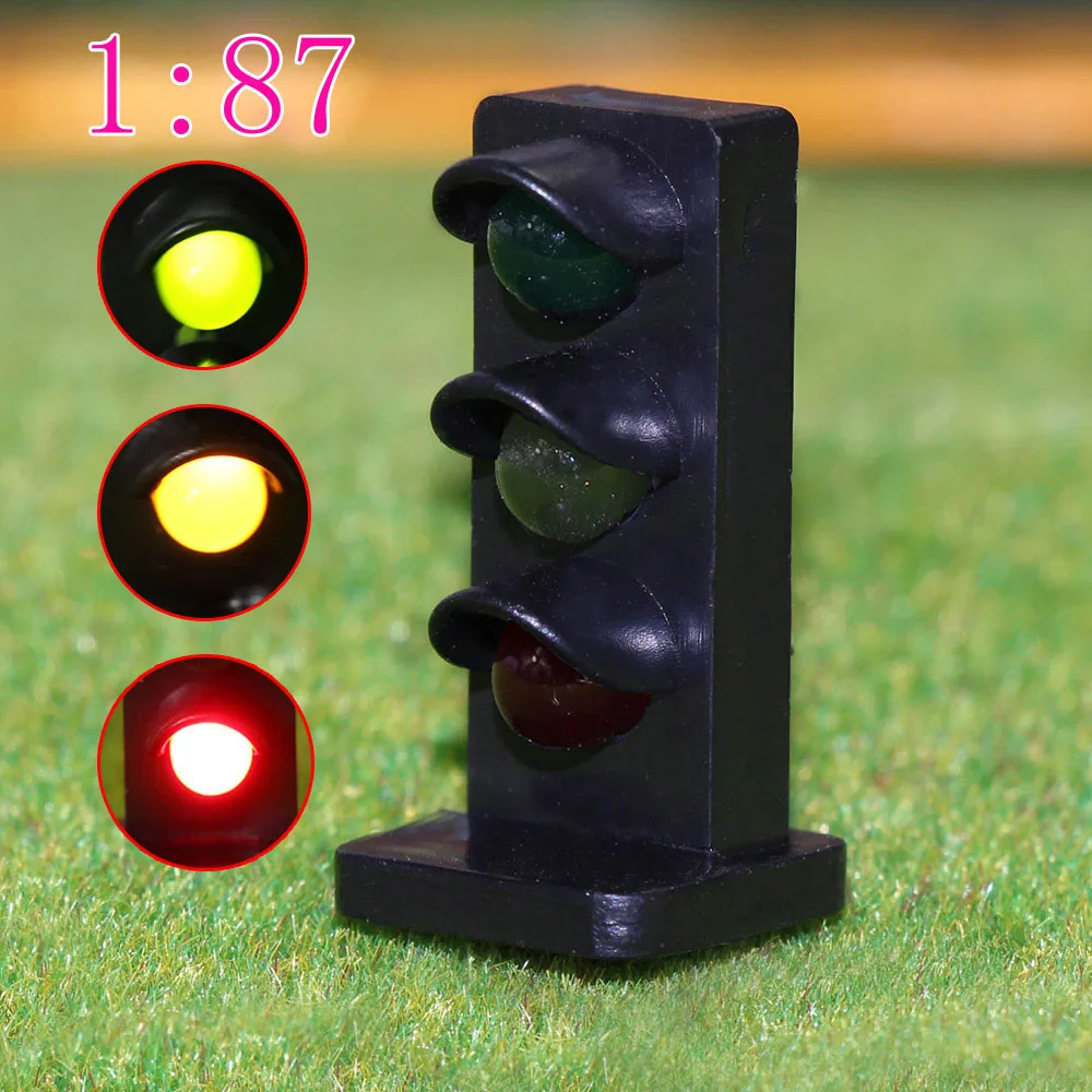 

5PCS HO scale LEDs made Dwarf Signals for 1:87 Railway Signal 2-3 Aspects Model Traffic Lights Traffic Signal JTD871