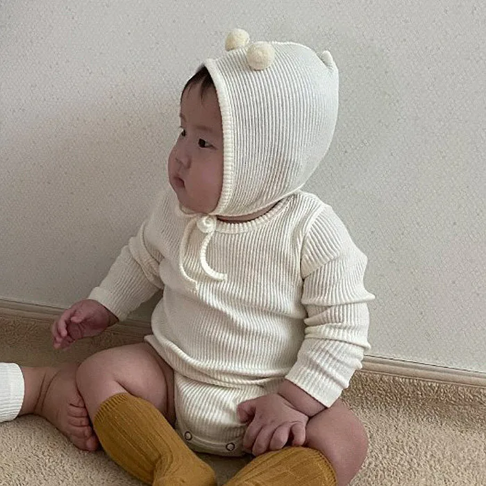 

Korean children clothing 2020 baby autumn new long sleeve solid color leisure romper boy girl jumpsuit