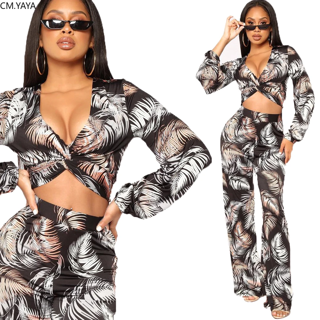 Женские комплекты на весну и лето 2020 укороченный топ + штаны комплект из двух