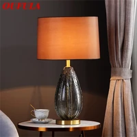 oufula nordic creative table lamp brass desk light contemporary luxury led decoration for home bedside