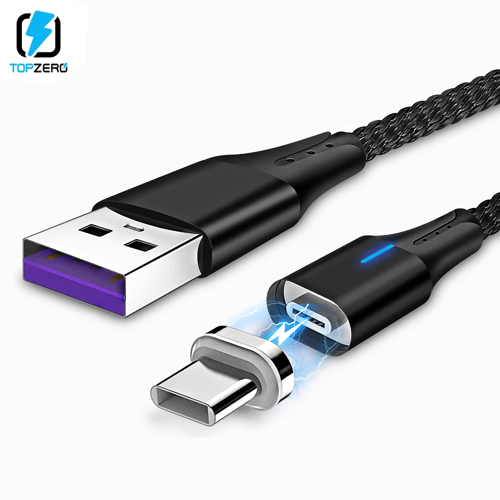 Магнитный USB кабель 3A Micro для iPhone Samsung провод быстрой зарядки и передачи данных