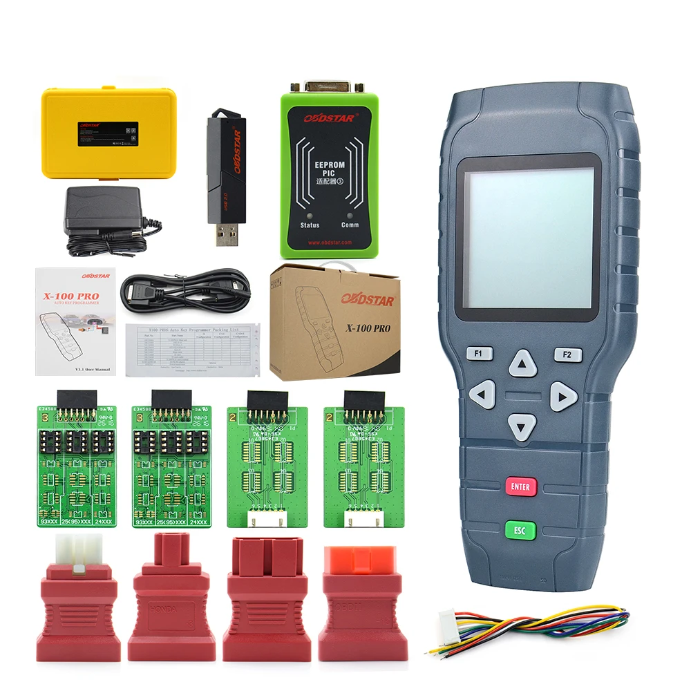 OBDSTAR X-100 PRO Auto Key Программист(C+ D+ E) тип для IMMO+ одометр+ OBD программное обеспечение Получить адаптер EEPROM