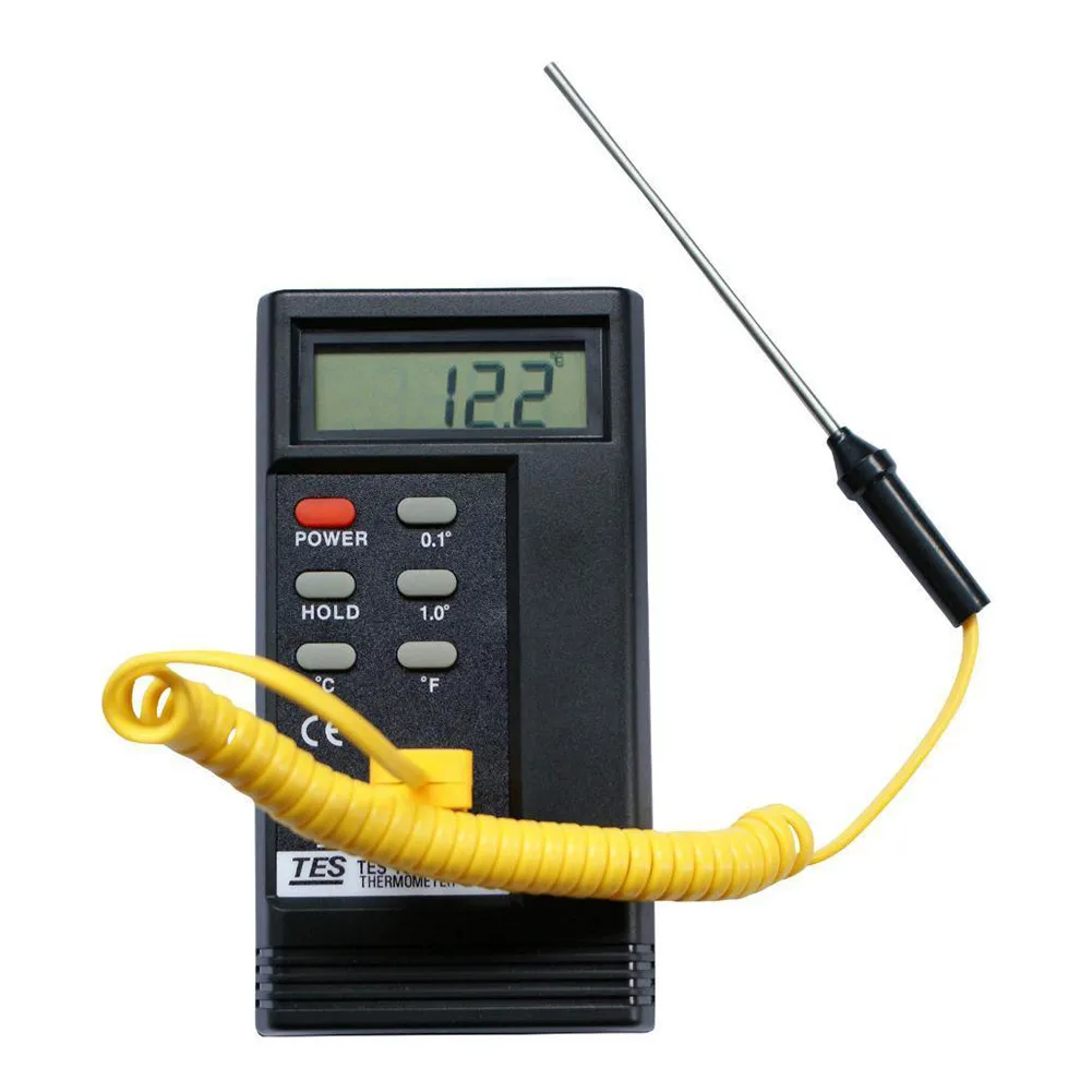 Цифровой термометр K Type TES 1310 2 датчика 1300 °C BGA термопара ОВКВ типа вставленная в