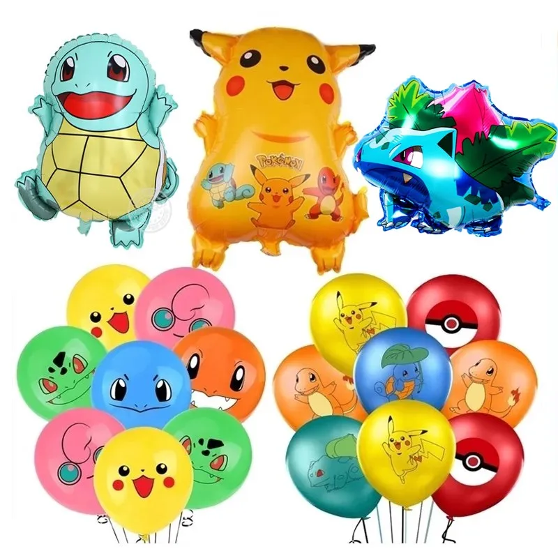 Набор латексных шаров Покемон 10 шт. в упаковке фигурка Пикачу клеффа Бульбазавр