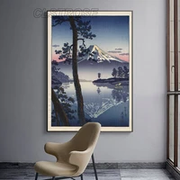landscape painting home decoration river and tree art canvas poster hd print for bedroom and living room frameless style
