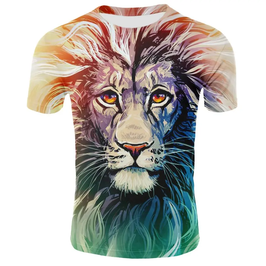 

Funny Animal 3D Printing Male/Female T-shirt Animal Large Color 3D Printing T-shirt 3D T-shirt Printing Shirt Casual