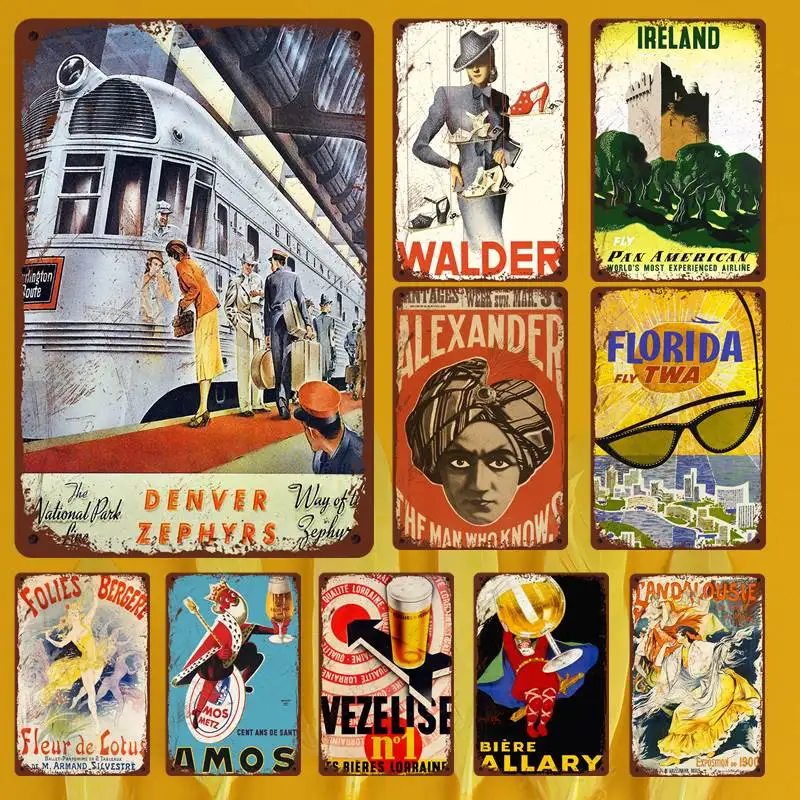 

Retro Vintage French Dance Sandalousie Retro Bar Signs Funny Decoration