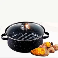 soup pot enamel pot home korean barbecue pot baked sweet potato sweet potato barbecue dish barbecue grill grilled pots and pans